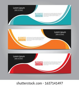 Vector abstract design web banner template. Web Design Elements - Header Design. Abstract geometric web banner template on grey background.Modern banner.