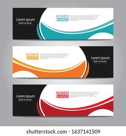 Vector abstract design web banner template. Web Design Elements - Header Design. Abstract geometric web banner template on grey background.Modern banner.
