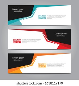 Vector abstract design web banner template. Web Design Elements - Header Design. Abstract geometric web banner template on grey background.Modern banner.