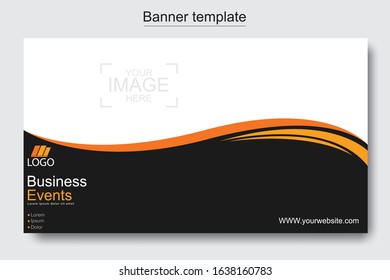 Vector abstract design web banner template. Web Design Elements - Header Design. Abstract geometric web banner template on grey background.Modern banner.