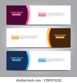 Vector abstract design web banner template. Web Design Elements - Header Design. Abstract geometric web banner template on grey background.Modern banner.