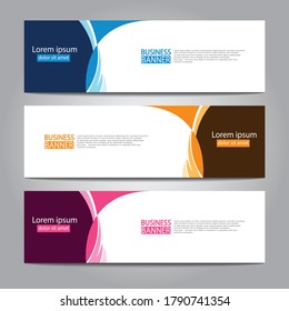 Vector abstract design web banner template. Web Design Elements - Header Design. Abstract geometric web banner template on grey background.Modern banner.