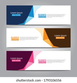 Vector abstract design web banner template. Web Design Elements - Header Design. Abstract geometric web banner template on grey background.Modern banner.