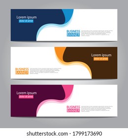 Vector abstract design web banner template. Web Design Elements - Header Design. Abstract geometric web banner template on grey background.Modern banner.