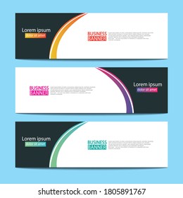 Vector abstract design web banner template. Web Design Elements - Header Design. Abstract geometric web banner template on grey background.Modern banner.