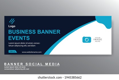 Plantilla de banner web de diseño abstracto de vectores. Elementos de diseño web - Diseño de encabezado. Resumen de la plantilla geométrica de banner web sobre fondo gris.Banner moderno.