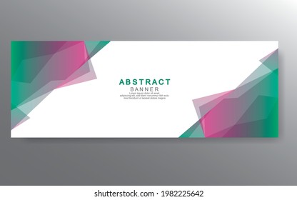 Vector abstract design web banner template. Web Design Elements - Header Design. Abstract geometric web banner template on grey background.Modern banner.