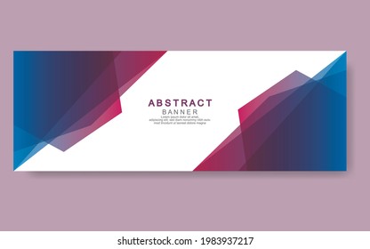 Plantilla de banner web de diseño abstracto de vectores. Elementos de diseño web - Diseño de encabezado. Resumen de la plantilla geométrica de banner web sobre fondo gris.Banner moderno.