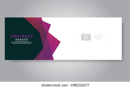 Vector abstract design web banner template. Web Design Elements - Header Design. Abstract geometric web banner template on grey background.Modern banner.