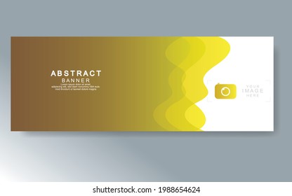 Plantilla de banner web de diseño abstracto de vectores. Elementos de diseño web - Diseño de encabezado. Resumen de la plantilla geométrica de banner web sobre fondo gris.Banner moderno.