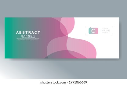 Vector abstract design web banner template. Web Design Elements - Header Design. Abstract geometric web banner template on grey background.Modern banner.