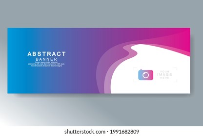 Plantilla de banner web de diseño abstracto de vectores. Elementos de diseño web - Diseño de encabezado. Resumen de la plantilla geométrica de banner web sobre fondo gris.Banner moderno.