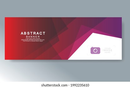 Vector abstract design web banner template. Web Design Elements - Header Design. Abstract geometric web banner template on grey background.Modern banner.