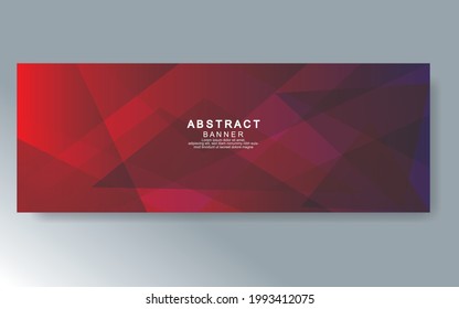 Vector abstract design web banner template. Web Design Elements - Header Design. Abstract geometric web banner template on grey background.Modern banner.