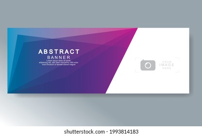 Vector abstract design web banner template. Web Design Elements - Header Design. Abstract geometric web banner template on grey background.Modern banner.