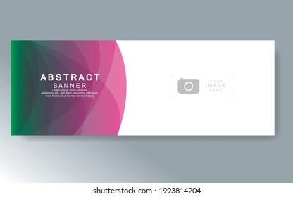 Web-Banner-Vorlage für abstraktes Vektordesign. Webdesign-Elemente - Header-Design. Abstrakte geometrische Webbanner-Vorlage auf grauem Hintergrund.Moderner Banner.