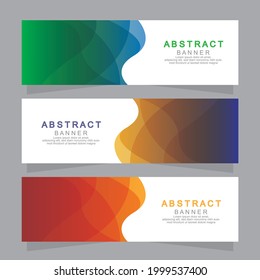 Plantilla de banner web de diseño abstracto de vectores.Banner moderno.