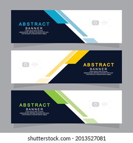 Vector abstract design web banner template. Web Design Elements - Header Design. Abstract geometric web banner template on grey background.Modern banner.