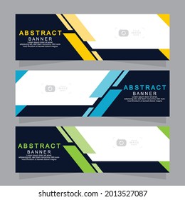Vector abstract design web banner template. Web Design Elements - Header Design. Abstract geometric web banner template on grey background.Modern banner.