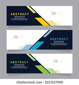 Vector abstract design web banner template. Web Design Elements - Header Design. Abstract geometric web banner template on grey background.Modern banner.