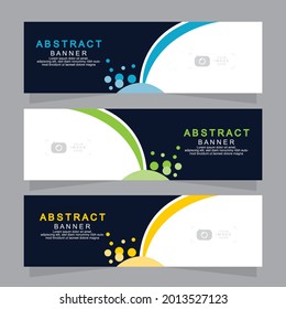 Vector abstract design web banner template. Web Design Elements - Header Design. Abstract geometric web banner template on grey background.Modern banner.