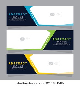 Vector abstract design web banner template. Web Design Elements - Header Design. Abstract geometric web banner template on grey background.Modern banner.