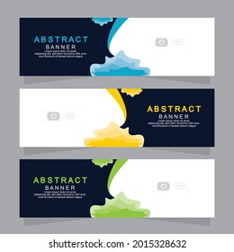 Vector abstract design web banner template. Web Design Elements - Header Design. Abstract geometric web banner template on grey background.Modern banner.