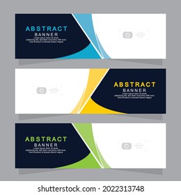 Vector abstract design web banner template. Web Design Elements - Header Design. Abstract geometric web banner template on grey background.Modern banner.