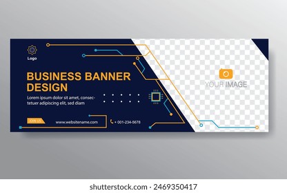 Vektorgrafik abstraktes Design Web Banner Vorlage. Webdesign Elemente - Kopfzeilendesign. Abstrakte geometrische Web Banner Vorlage auf grauem Hintergrund. Modern.