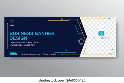 Vector abstract design web banner template. Web Design Elements - Header Design. Abstract geometric web banner template on grey background. Modern.