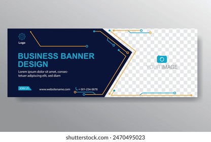 Vector abstract design web banner template. Web Design Elements - Header Design. Abstract geometric web banner template on grey background. Modern.