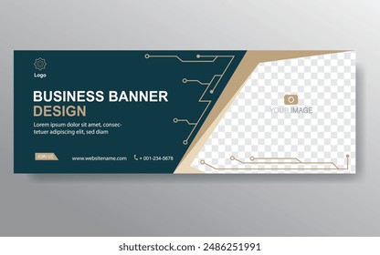 Vektorgrafik abstraktes Design Web Banner Vorlage. Webdesign Elemente - Kopfzeilendesign. Abstrakte geometrische Web Banner Vorlage auf grauem Hintergrund. Modern.