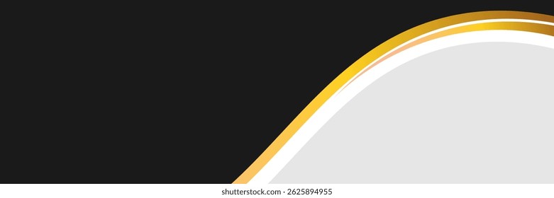 Vector abstract design web banner template. Web Design Elements - Header Design. Footer Design Abstract geometric web banner template on black or gold background.