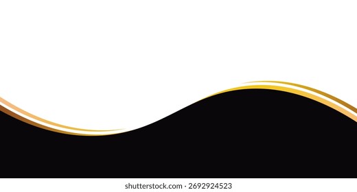 Vector abstract design web banner template. Web Design Elements - Header Design. Footer Design Abstract geometric web banner template on black or gold background.Modern banner.