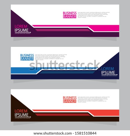 Vector abstract design web banner template. Web Design Elements - Header Design. Abstract geometric web banner template on grey background.Modern banner.