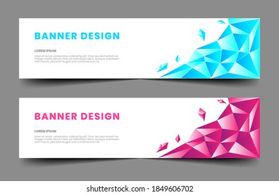 Vector abstract diamond crystal design background texture banner template