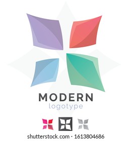 Vector Abstract Diamond Shapes, Logo. Professional Business Branding, Corporate Icon.