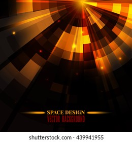 Vector abstract digital geometric background.Concept glow cyberspace
