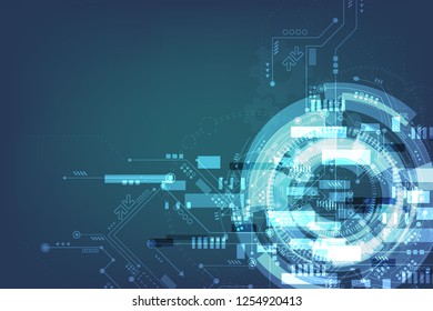 vector abstract digital geometric futuristic network . technology vector blue background.
