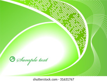 Vector abstract digital green background; clip-art