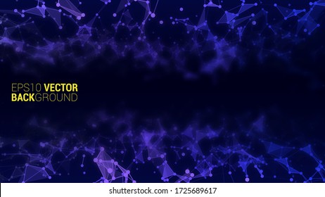 Vector abstract digital landscape with DOF