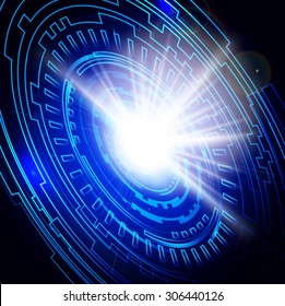Vector Abstract Digital Technology Background. Digital Global Network Electronic Future Innovation Communication Business Connection. Technology background. Technology Global Network Concept 
