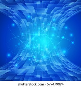 Vector Abstract Digital Technology Background. Digital Global Network Electronic Future Innovation Communication Business Connection. Technology white background. Technology Global Network Concept 

