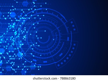 Vector Abstract Digital Technology Background. Digital Global Network Electronic Future Innovation Communication Business Connection. Technology background. Technology Global Network Concept 
