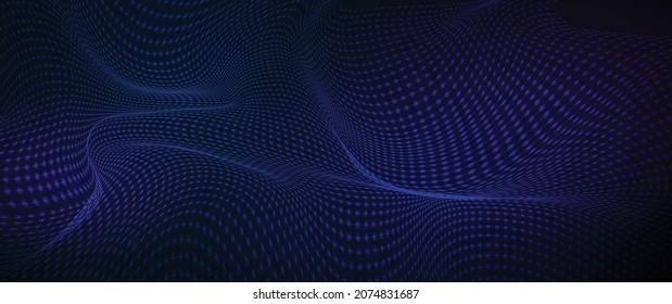 vector abstract digital technology with dot particle, dynamic pattern. Modern graphic design for wallpaper or background. Illustration hi tech, datum futuristic, science and cyber connection concept