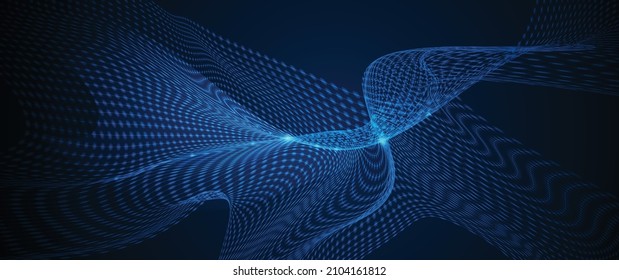 vector abstract digital technology with dot particle, dynamic pattern. Modern graphic design for wallpaper or background. Illustration hi tech, datum futuristic, science and cyber connection concept