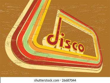 Vector abstract disco broun background