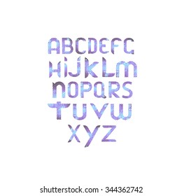Vector abstract disco style alphabet 