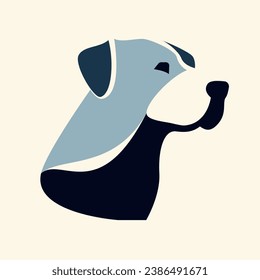 Vector abstract dog design illustration art isolated on background