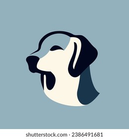 Vector abstract dog design illustration art isolated on background